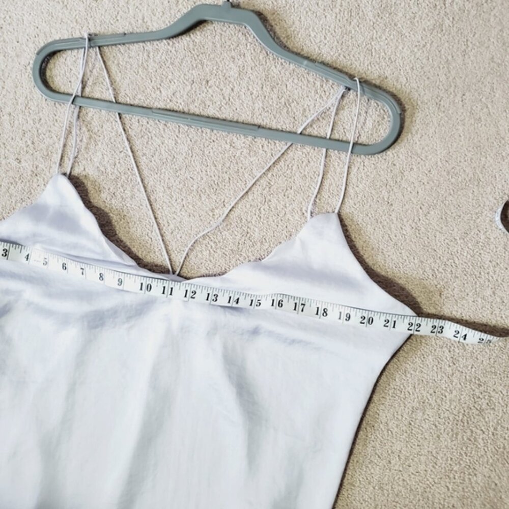 Free People Satin Y2K Romantic Fairy Lavender Camisole Top L - Picture 4 of 5